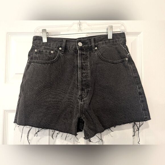 Playboy By Pacsun Womens Sz 27 High Rise Button Fly Black Jean Hot Shorts Bunny - Picture 3 of 10